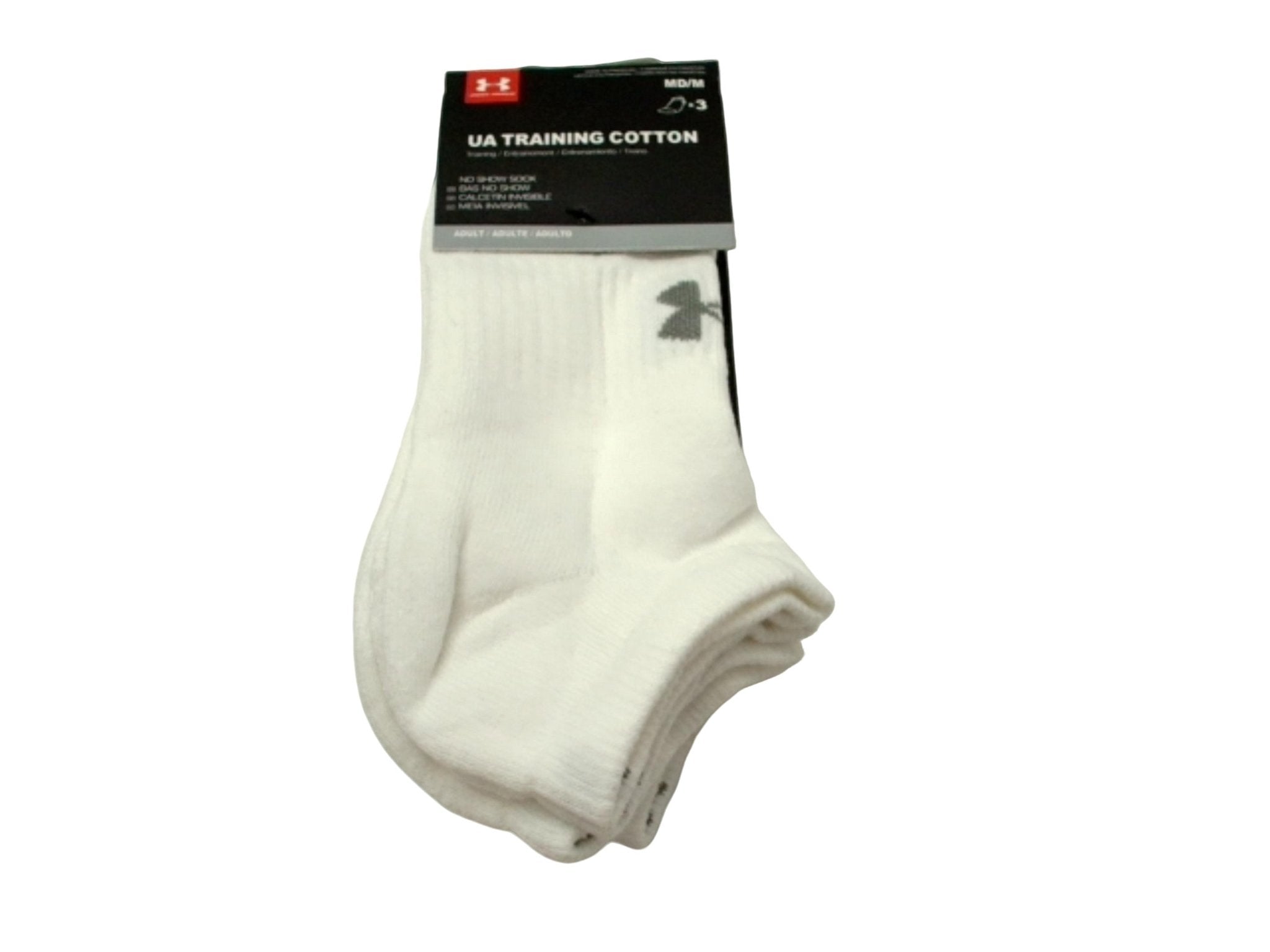 Under Armour Women's No Show Training Socks - 3 Pack White - Brantford Surplus