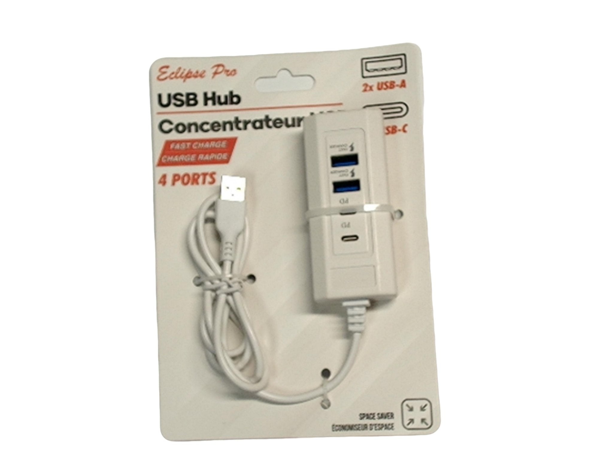 USB Hub 4 Ports 2 USB - A 2 USB - C - Brantford Surplus