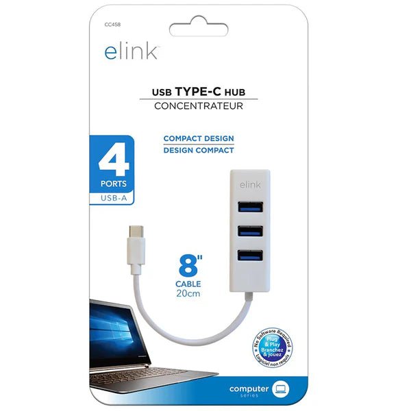 USB Hub USB - C 4 Port USB - A - Brantford Surplus