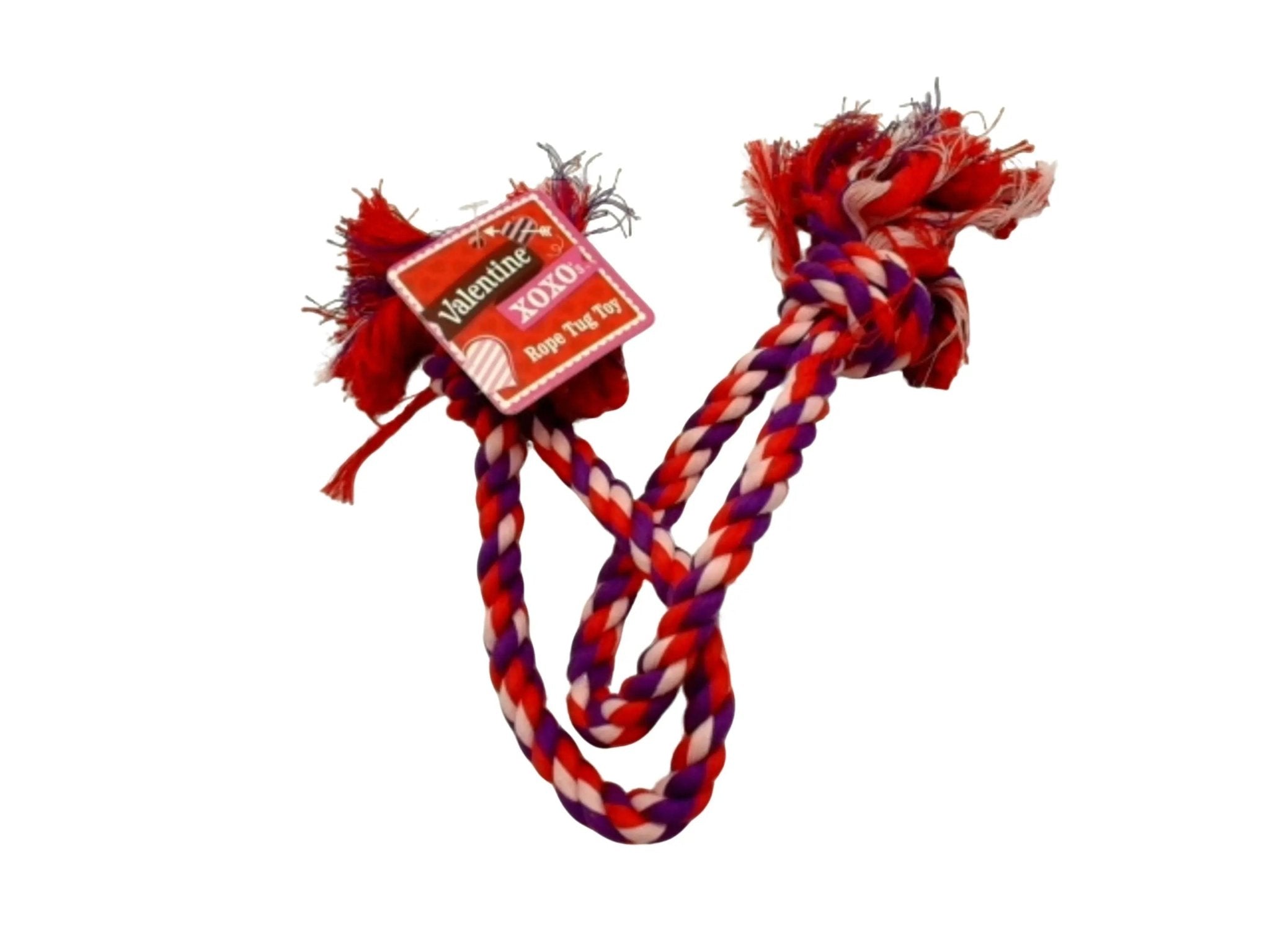Valentine Dog Rope Tug Toy with XOXO Design - Brantford Surplus