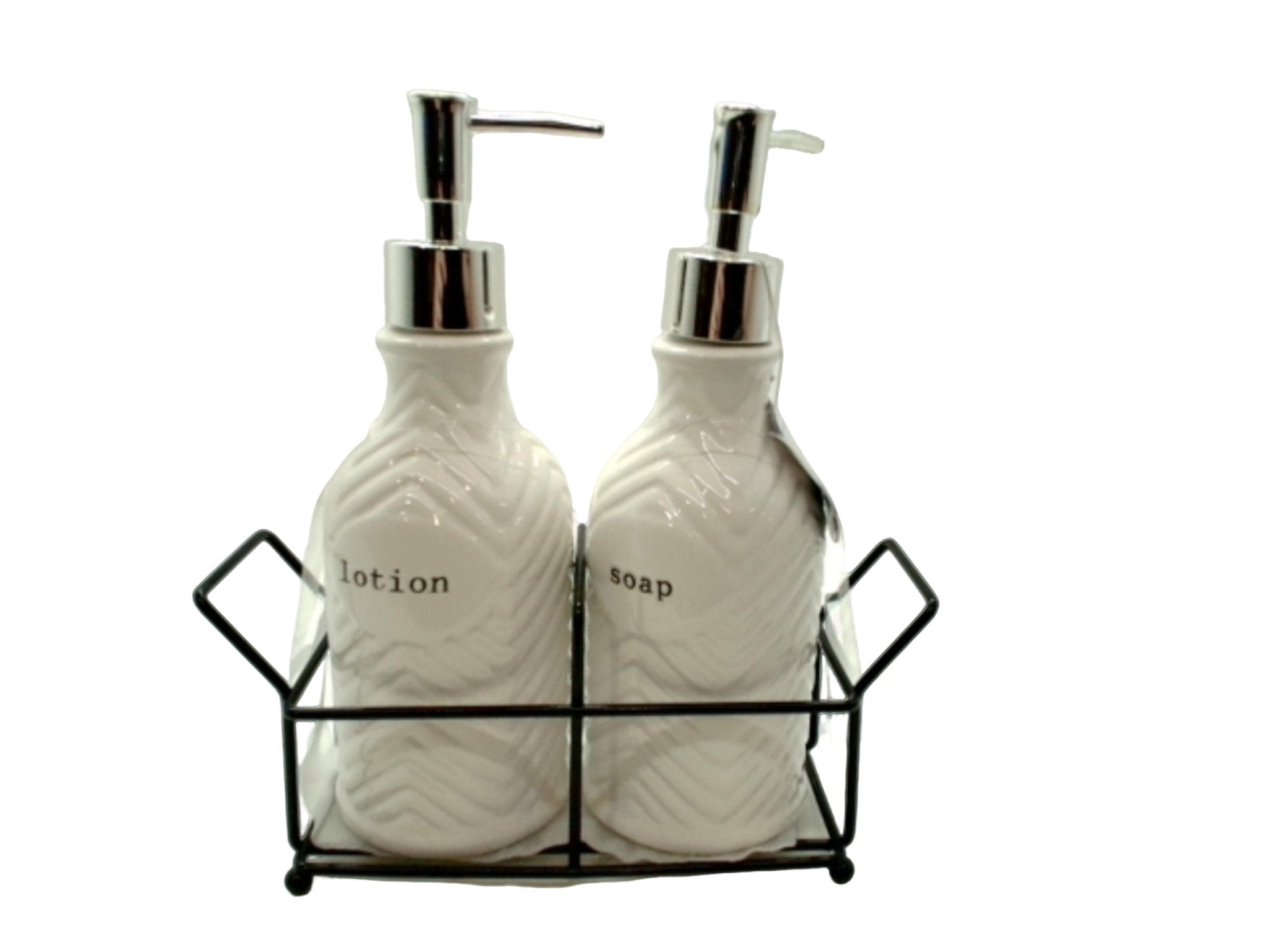 Vesta Soap & Lotion Dispenser Set with Caddy - Brantford Surplus