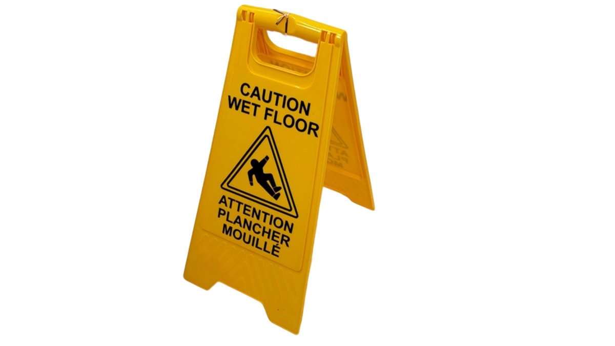 Wet Floor Caution Sign Board Plastic - Limpus Safety Sign - Brantford Surplus