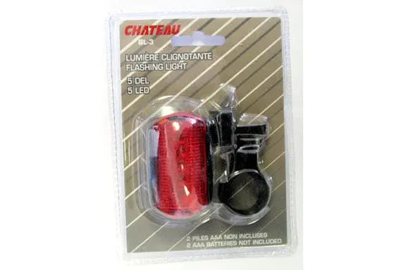 Bike flashing light red/white clamp on 7 led Chateau Manis Electronics