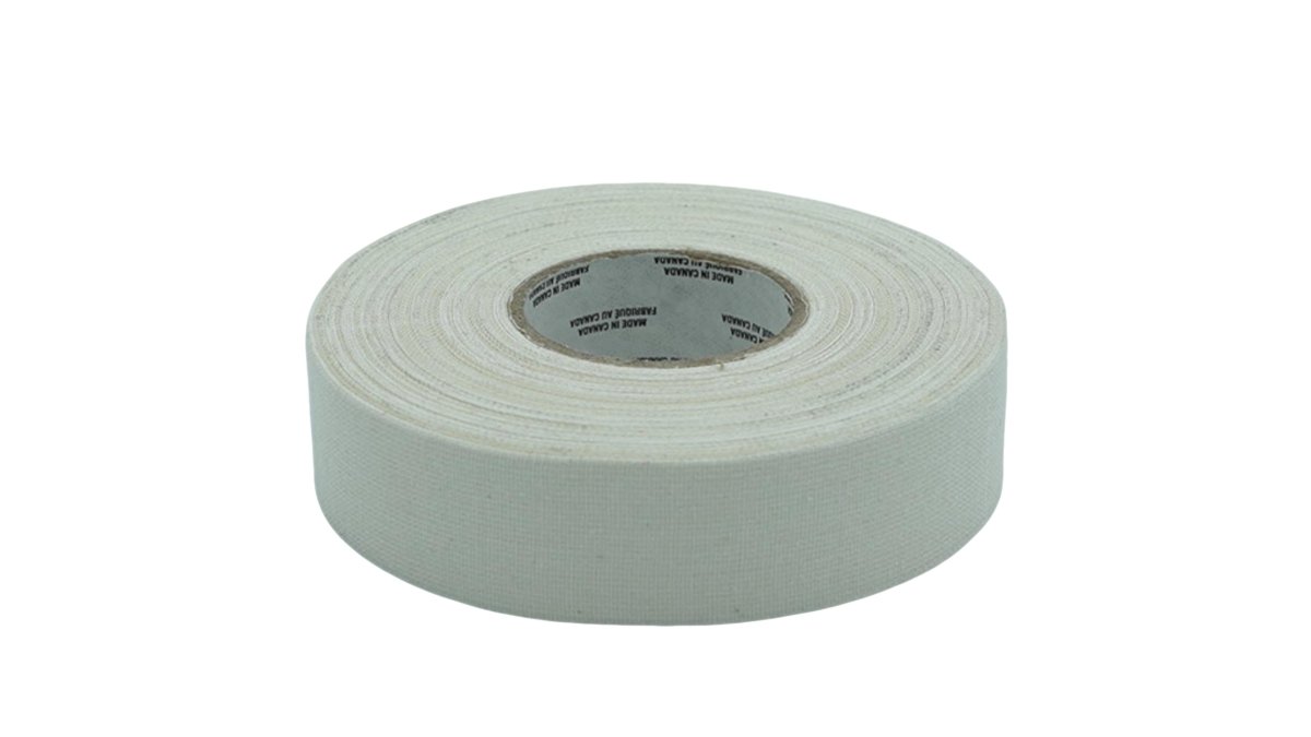 White Cloth Hockey Tape 0.94"x82' Strong Grip Athletic Roll - Brantford Surplus