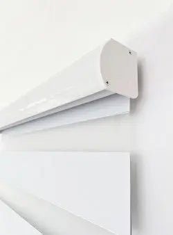 White cordless polyester Blackout Blind - Holly Stone - Brantford Surplus