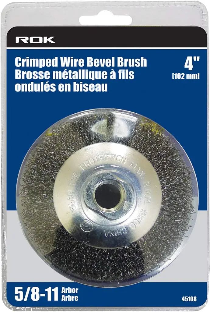 Wire bevel brush 4 inch crimped - Brantford Surplus