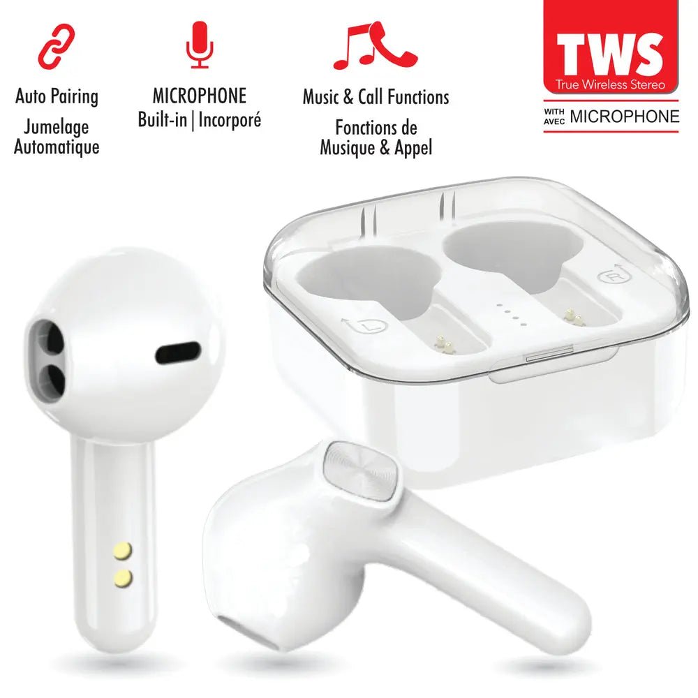 Wireless Stereo Earphones w/ Charging Case Escape - Brantford Surplus
