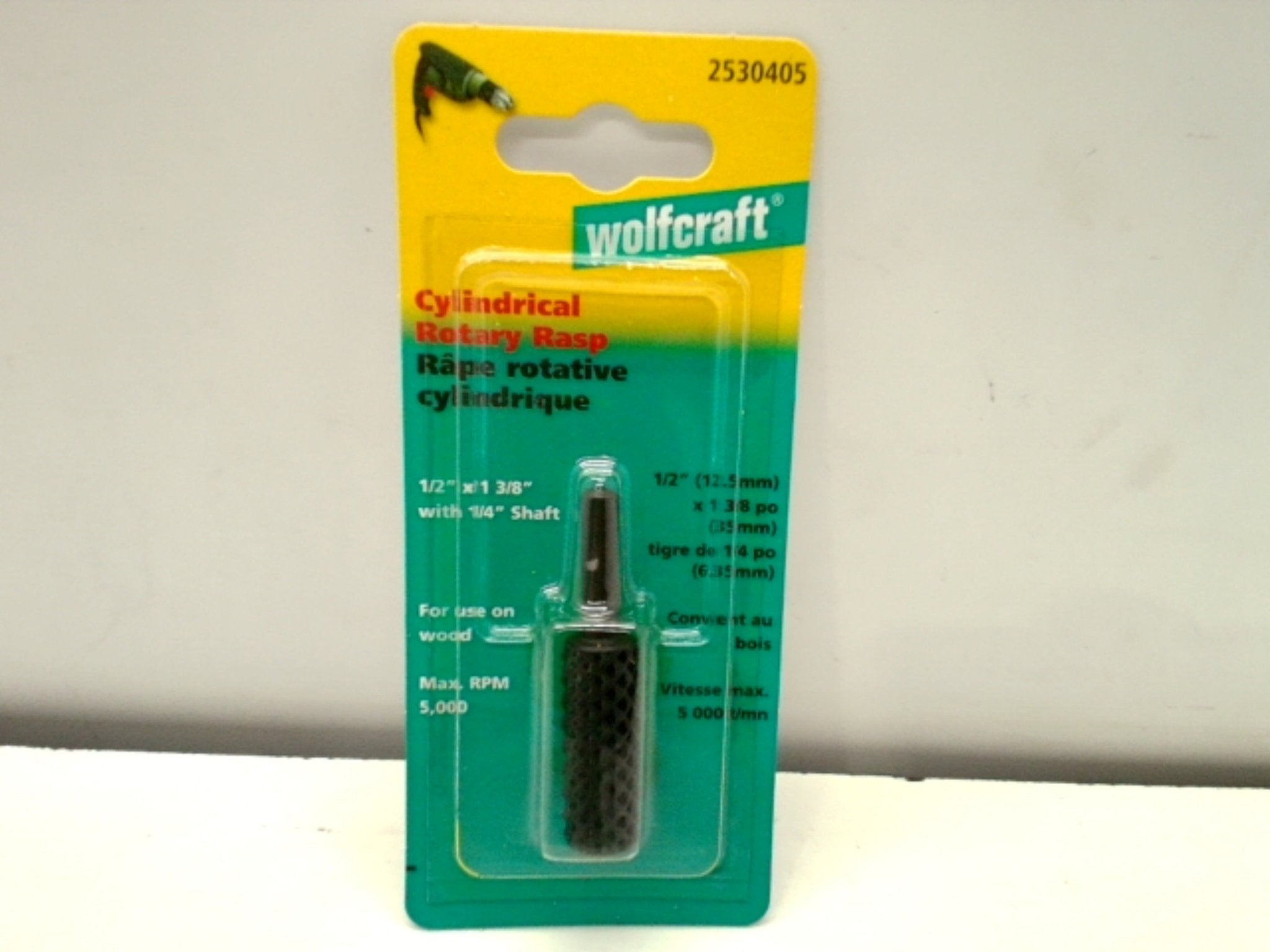 Wolfcraft Rotary Rasp Bit 1/4" Shank Durable Tool - Brantford Surplus