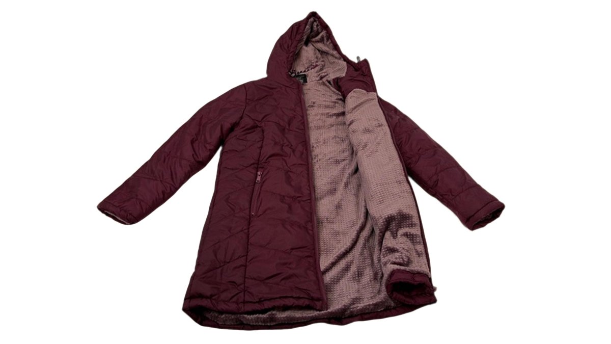 Women's Long Puffer Jacket Aubergine - Sport Axis Coat - Brantford Surplus