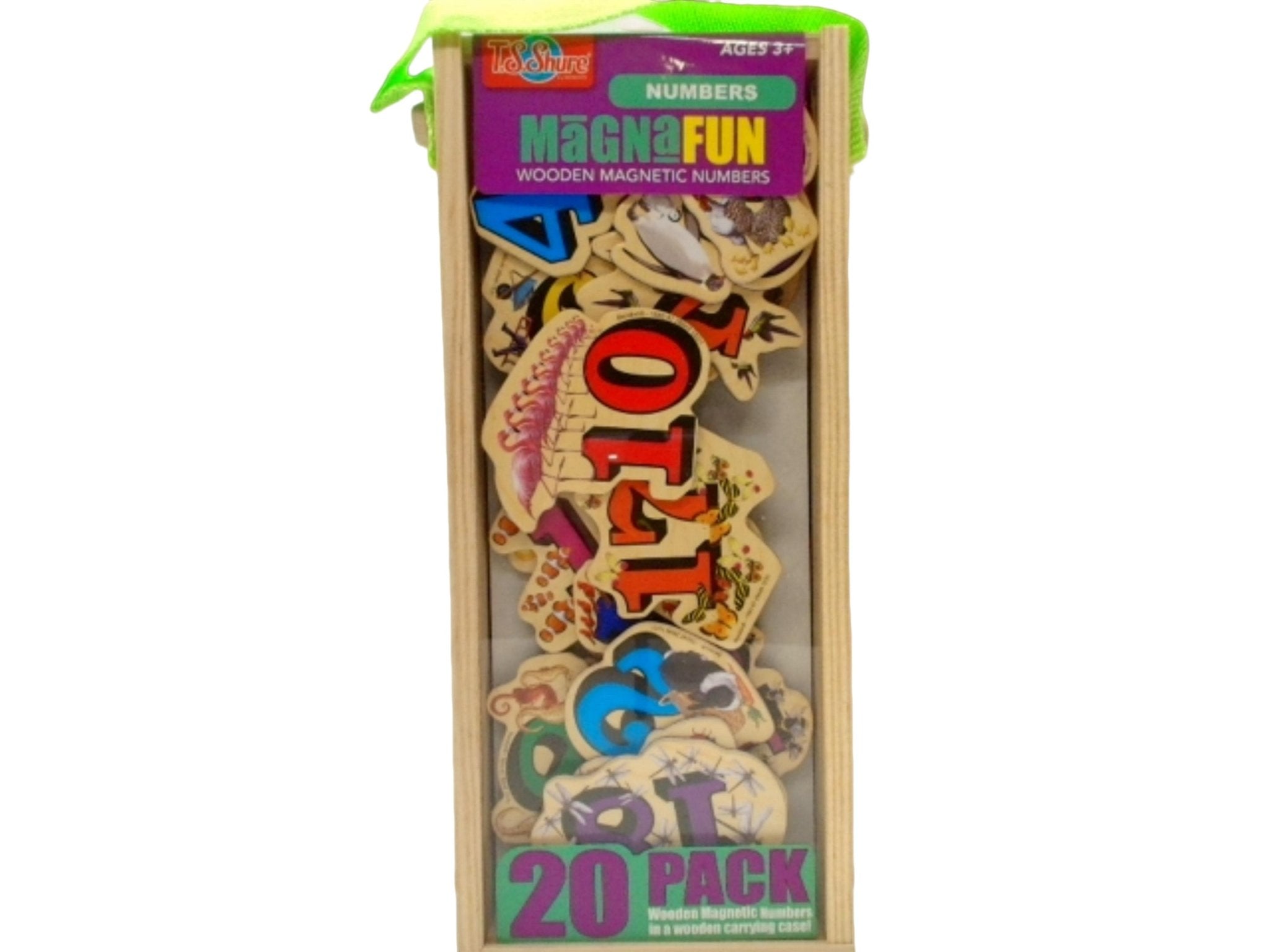 Wooden Magnetic Numbers - 20 Piece Set by Shure - Brantford Surplus