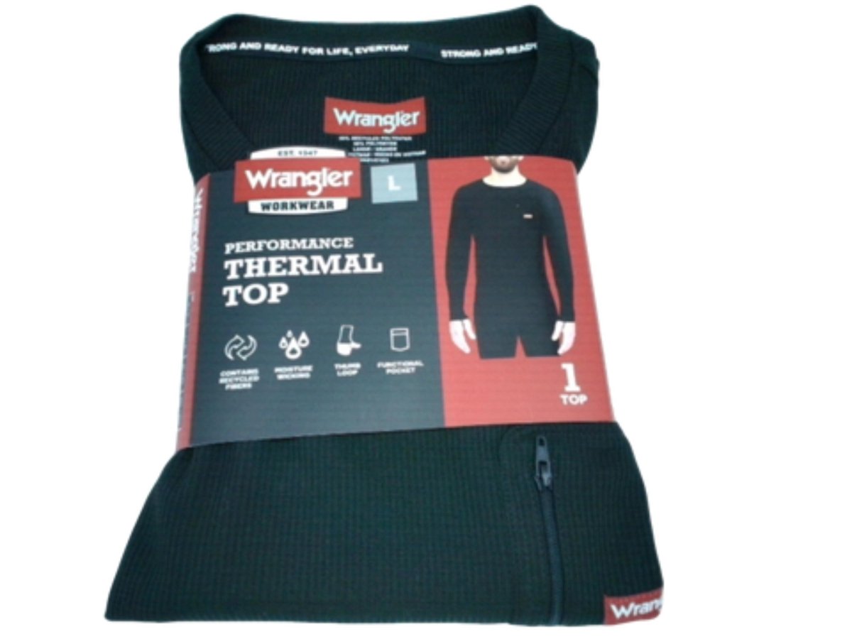 Wrangler Men's Thermal Base Layer Top - Performance Warm Shirt - Brantford Surplus