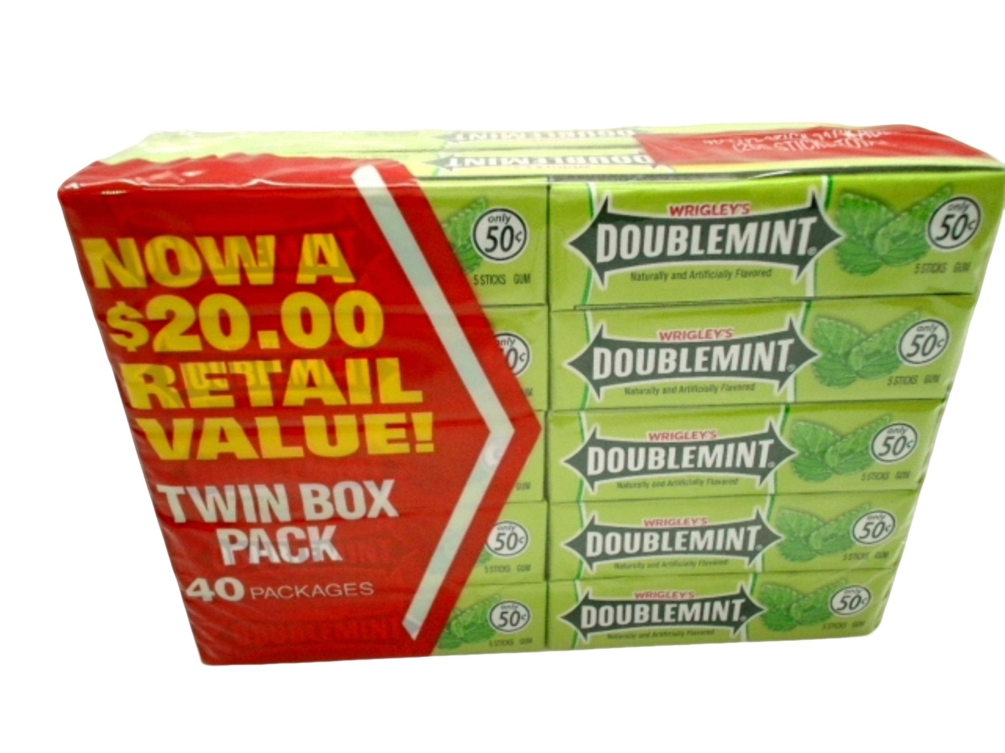Wrigley's Gum Twin Box Pack 40pcs. Double Mint (Or B/U $0.29ea.) - Brantford Surplus