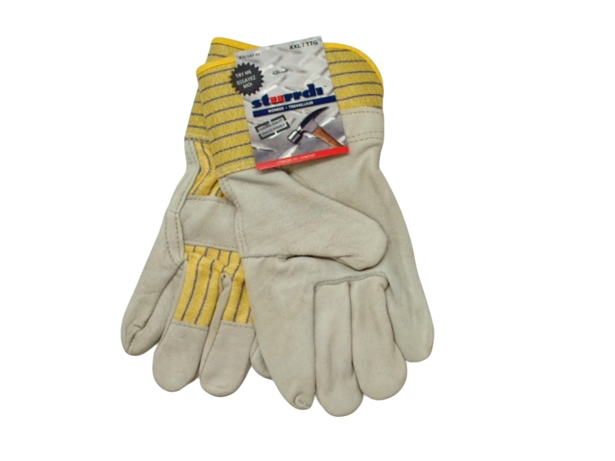 XXL Heavy Duty Cowgrain Work Gloves - Fitter Safety - Brantford Surplus