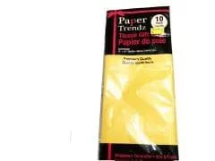 Yellow Tissue Wrapping Paper 10pc.20x26" - Brantford Surplus