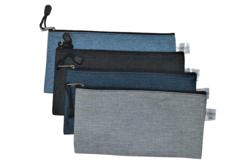 Zippered Pencil Case, 4.5x9.25 Inch, Multi - Color Options - Brantford Surplus