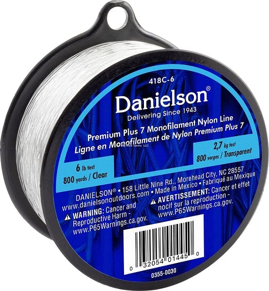 Danielson 418C-6 Plus 7 Mono Nylon Line Clear 6 Lb - Brantford Surplus