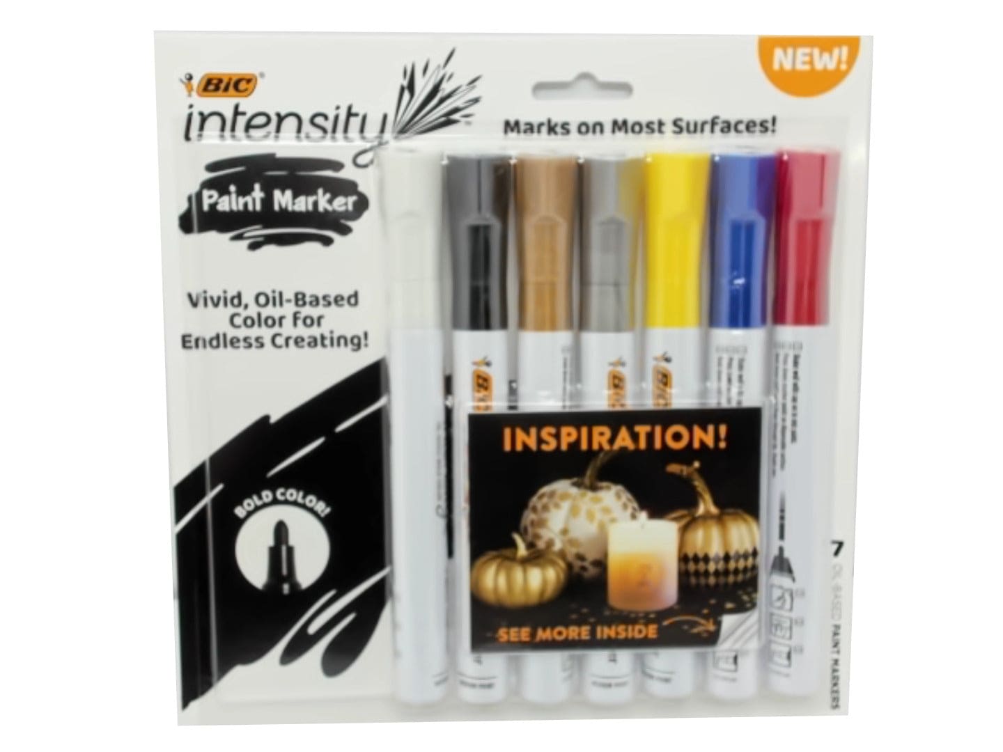 Paint Marker 7pk. Assorted Oil-Based Intensity Bic - Brantford Surplus