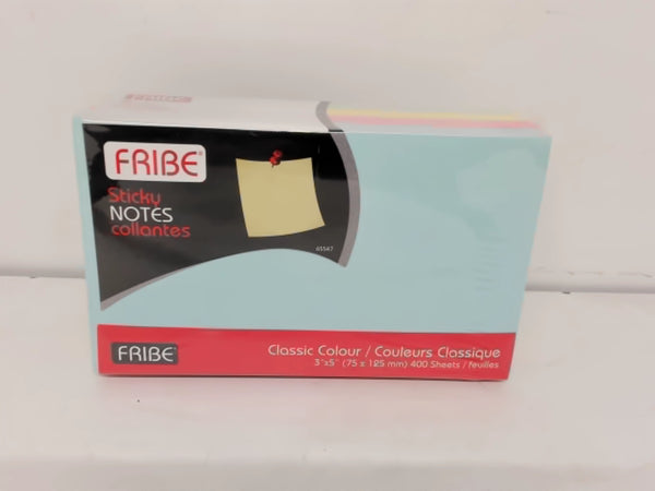 Sticky Notes 3"x5" Classic Colour 400 Sheets Fribe