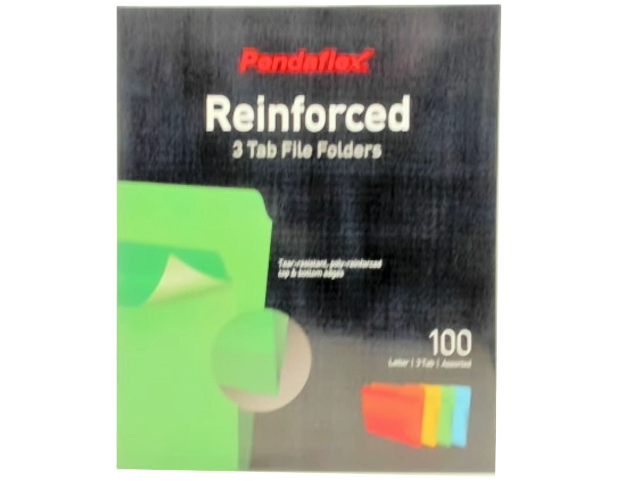 File Folders 3 Tab Reinforced 100pk. Pendaflex - Brantford Surplus