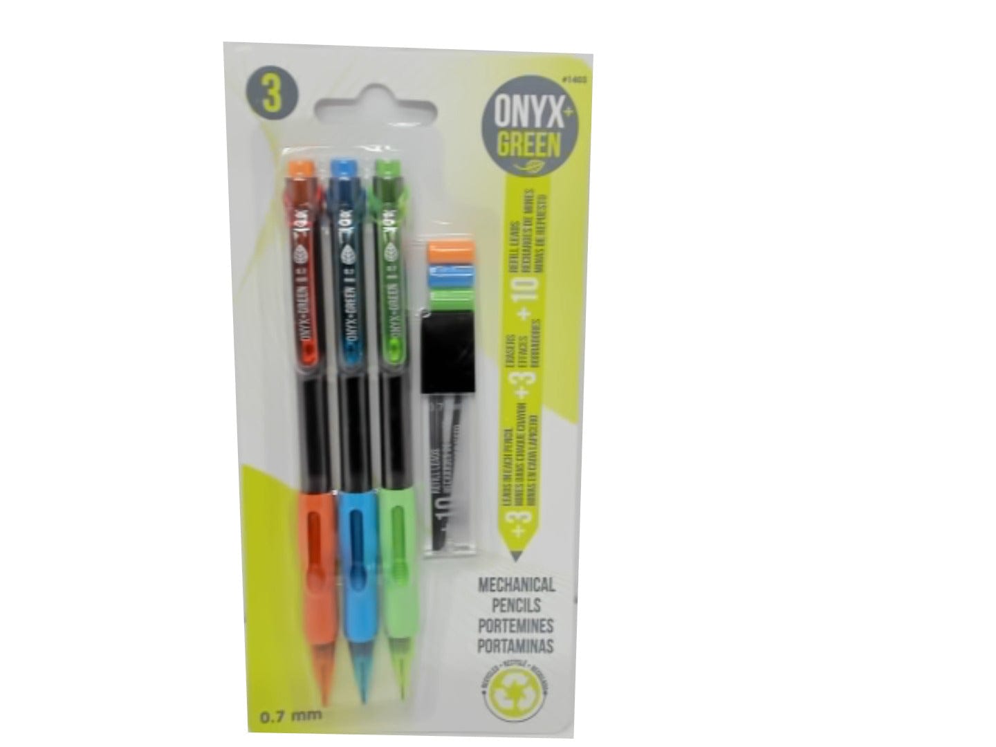 Mechanical Pencils 3pk + Refills Onyx Green - Brantford Surplus