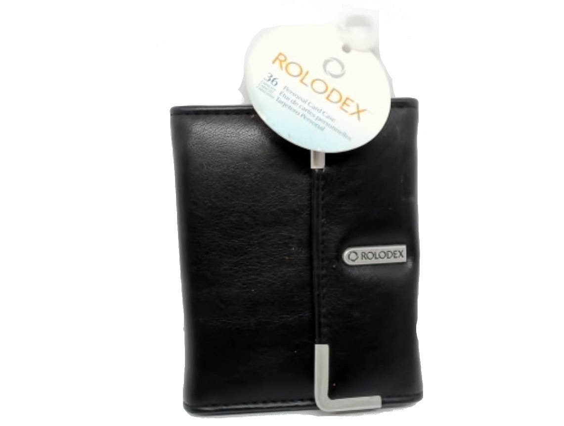 Personal Card Case Black Holds 36 Cards Snap Close Rolodex - Brantford Surplus