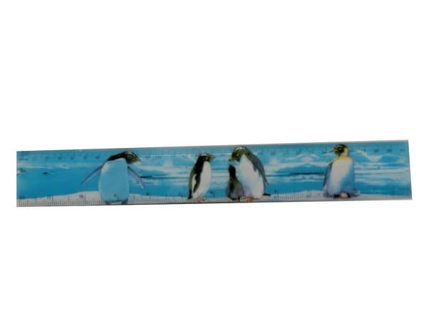 Ruler 12" Plastic w/Penguins