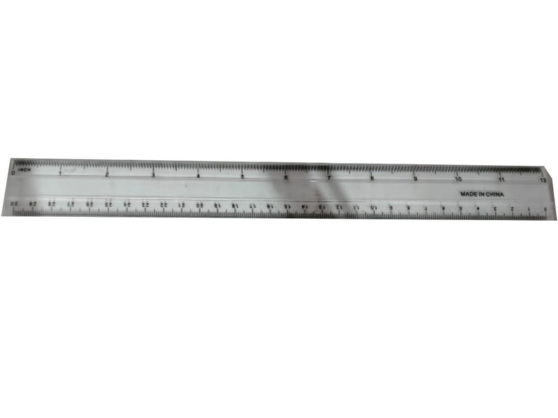 Ruler Clear Plastic 30cm Or 12 For 7.99