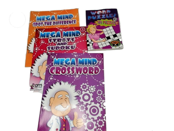 Activity Books Ass't Mega Mind/Word Puzzles