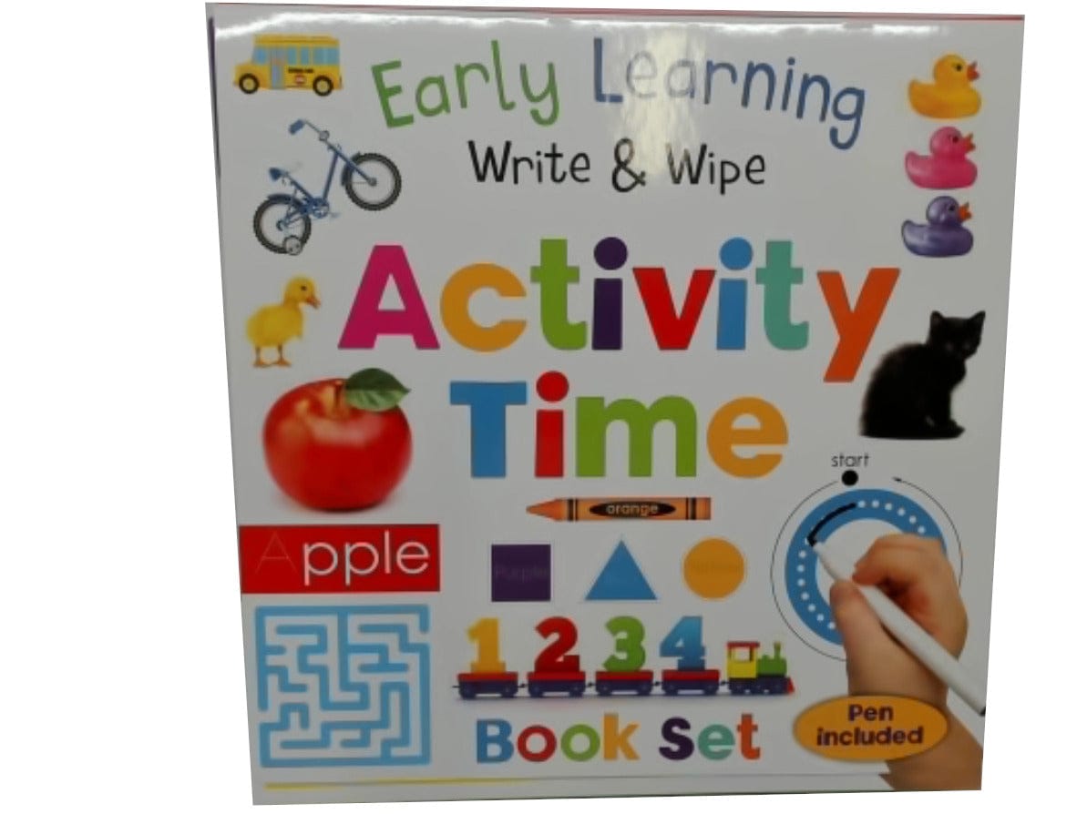 Activity Time Book Set Early Learning Write & Wipe W/pen - Brantford Surplus