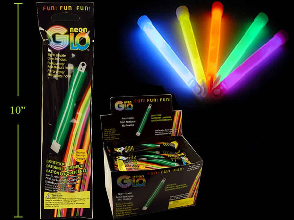 Neon Glo 6" Light Stick & Necklace, 5 col., foil pack