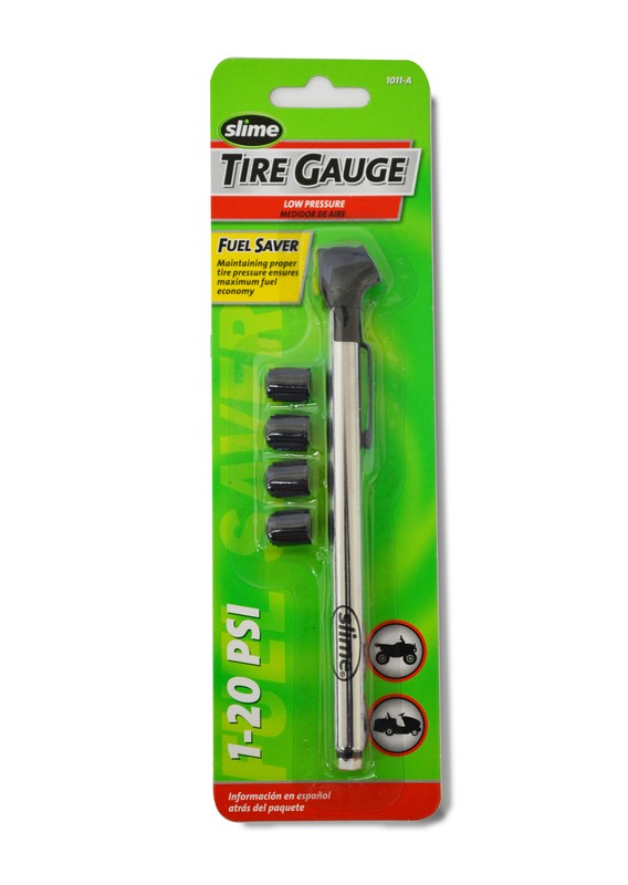 SLIME TIRE GAUGE & 4 VALVECAPS - Brantford Surplus