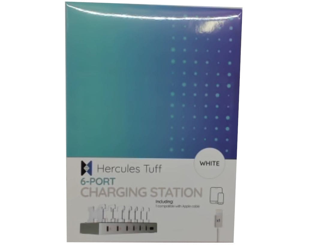 Charging Station 6 Port w/Lightning™ Cable Hercules Tuff(display) - Brantford Surplus