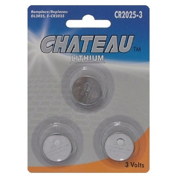 Chateau - CR2025 Lithium Batteries 3pk