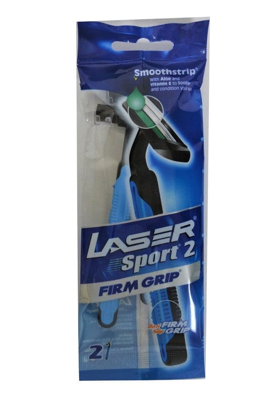 LASER 2PK RAZOR TWIN BLADES SPORT 2 FIRM GRIP - Brantford Surplus