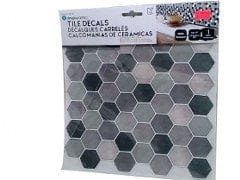iDesign Wall Decal small hexagon Grey 10x10"