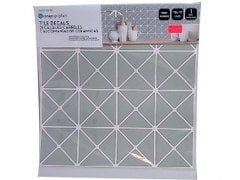 iDesign Wall Decal, Grey/White Geometric Design  10x10" - Brantford Surplus