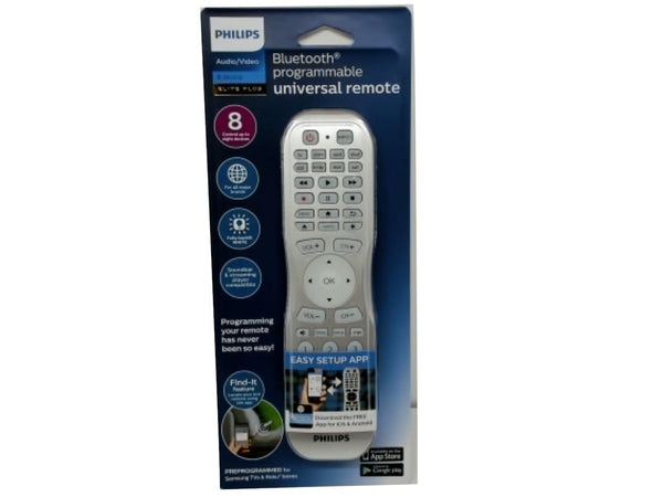 Universal Remote Bluetooth Programmable Up To 8 Devices Philips