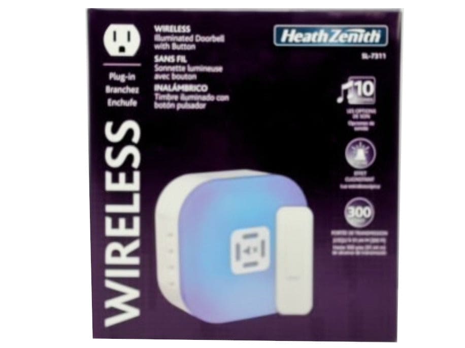 Wireless Illuminated Doorbell With Button Heath Zenith - Brantford Surplus