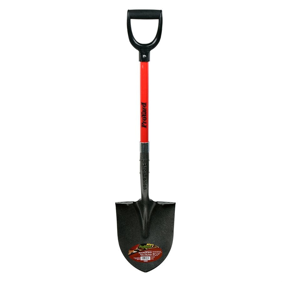 Shovel Round Point 41-1 / 2in x 10-1 / 4in Blade Fibreglass D-Handle - Brantford Surplus