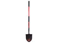 Shovel round 9.5x58 inch fiberglass L handle - Brantford Surplus