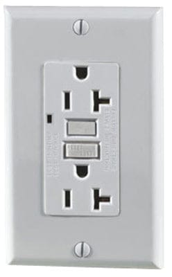 Receptacles GFI Lighted 15A white