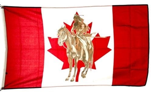 3x5 foot Native Indian On Horse flag - Brantford Surplus