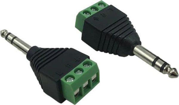 1/4" Stereo Male Screw Terminal Connector (1pc/bag)