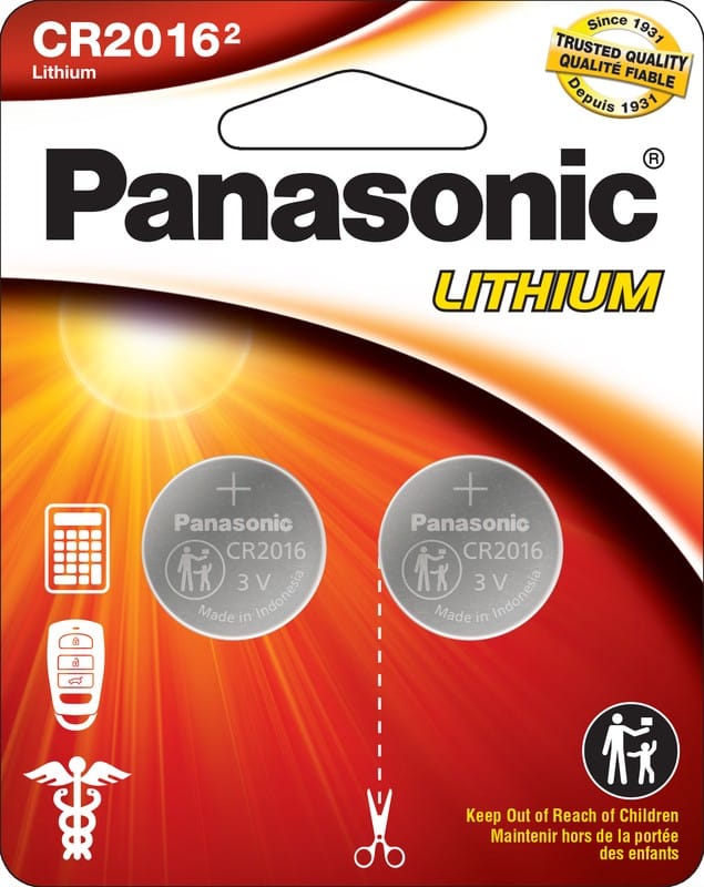 PANASONIC CR2016 2PK LITHIUM BATTERY - Brantford Surplus