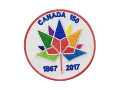 Patch Canada 150 embroidered 2.5 inch round