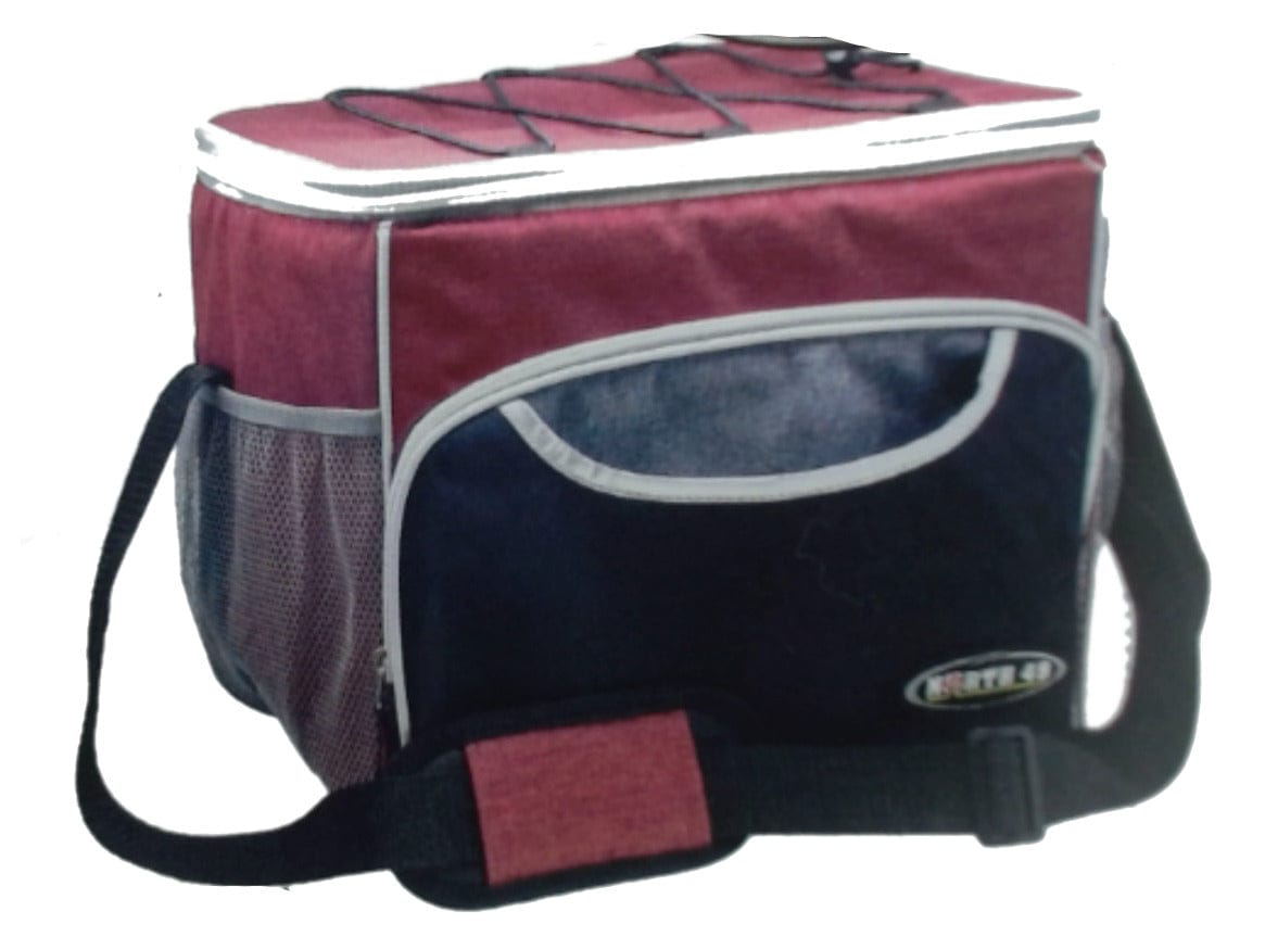 Chiller cooler bag red/black 40 cans 15x13x11.5 inch 38x33x29cm - Brantford Surplus