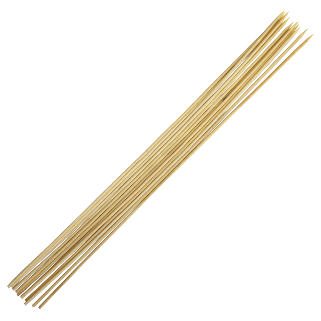 Roasting stick 30 inch 76.2mm long bamboo 12 pack - Brantford Surplus