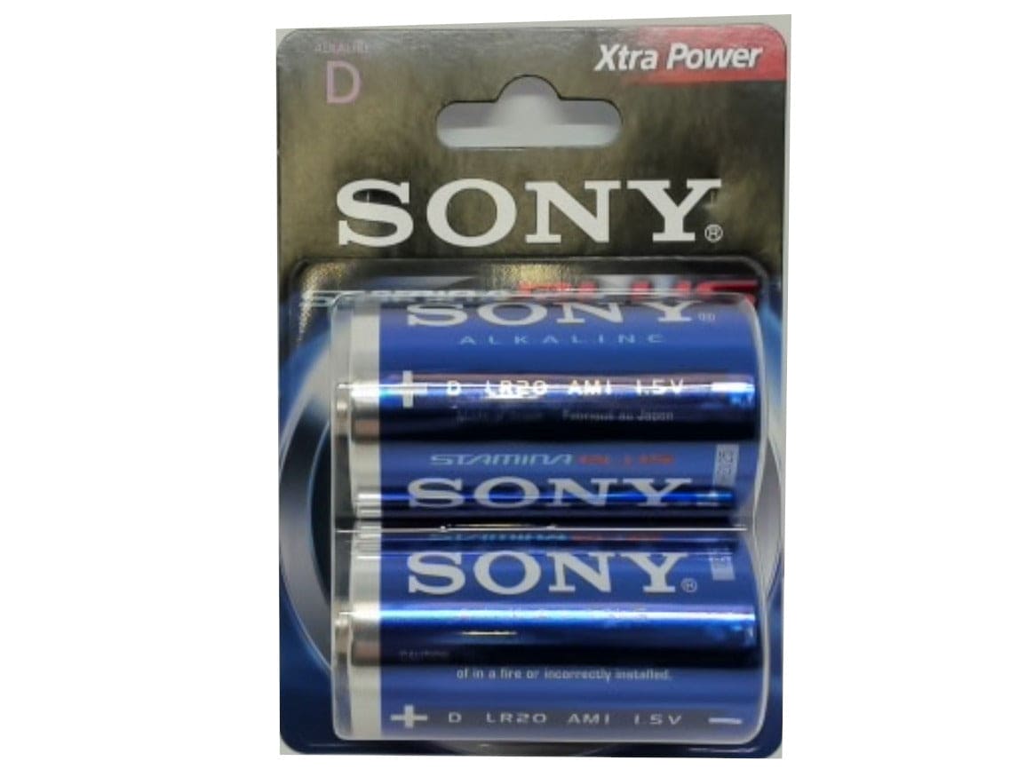 Battery Alkaline D 2pk. Sony Stamina Plus - Brantford Surplus