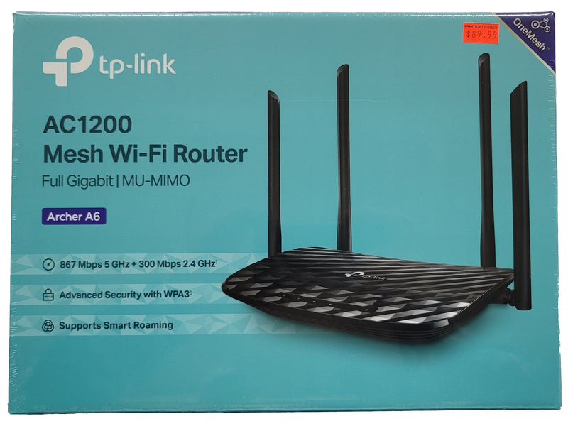 TP-Link - Full Gigabit AC1200 Mesh Wi-Fi Router