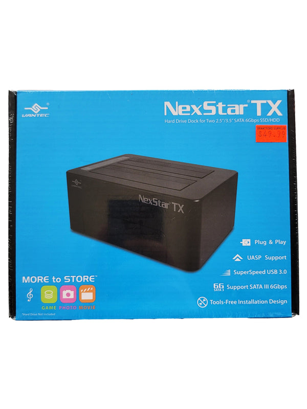 NexStarTX - Hard Drive Dock for Two 2.5"/3.5" SATA 6Gbps SSD/HDD